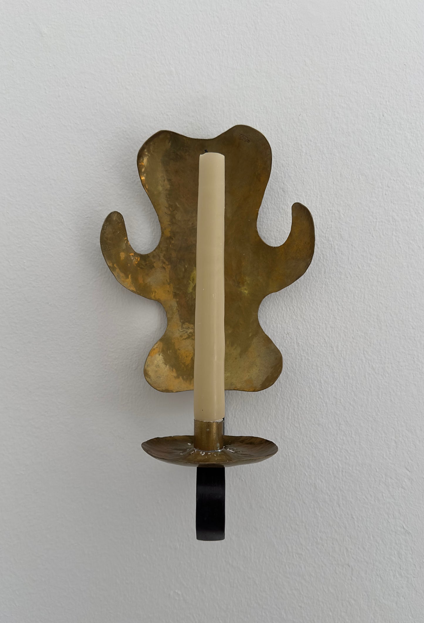 Candle Sconce in Gold Plated Brass