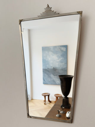 Art Deco Mirror in Pewter